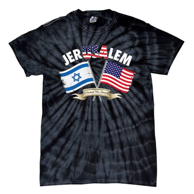 jerusalem israel usa american flag Tie-Dye T-Shirt