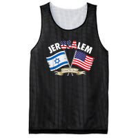 Jerusalem Israel Usa American Flag Mesh Reversible Basketball Jersey Tank