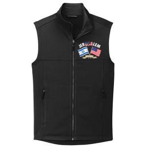 Jerusalem Israel Usa American Flag Collective Smooth Fleece Vest