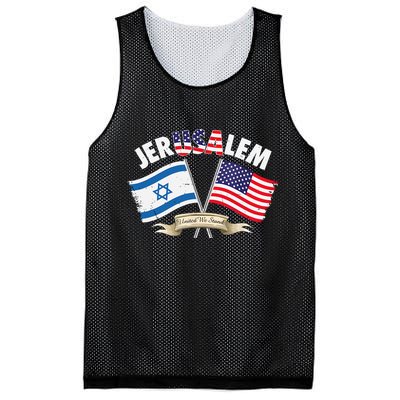 Jerusalem Israel Usa American Flag Mesh Reversible Basketball Jersey Tank