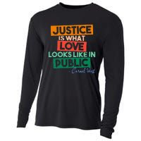 Justice Is What Love Looks Like In Public Social Justice Cooling Performance Long Sleeve Crew