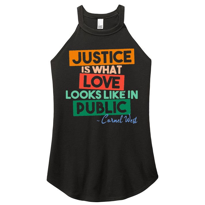 Justice Is What Love Looks Like In Public Social Justice Women's Perfect Tri Rocker Tank