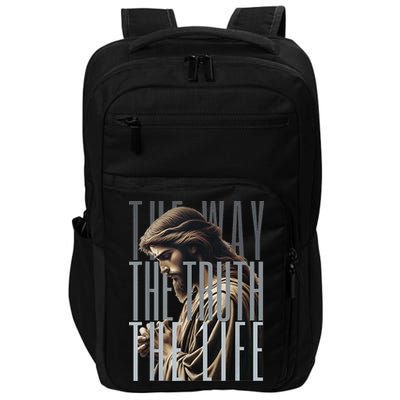 Jesus Is Way Truth And The Life Catholic Bible Quote Impact Tech Backpack