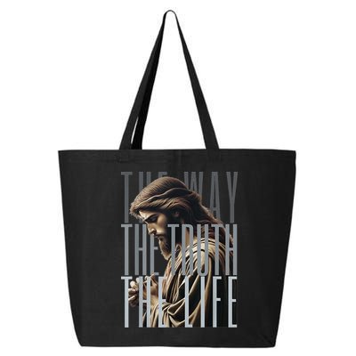 Jesus Is Way Truth And The Life Catholic Bible Quote 25L Jumbo Tote
