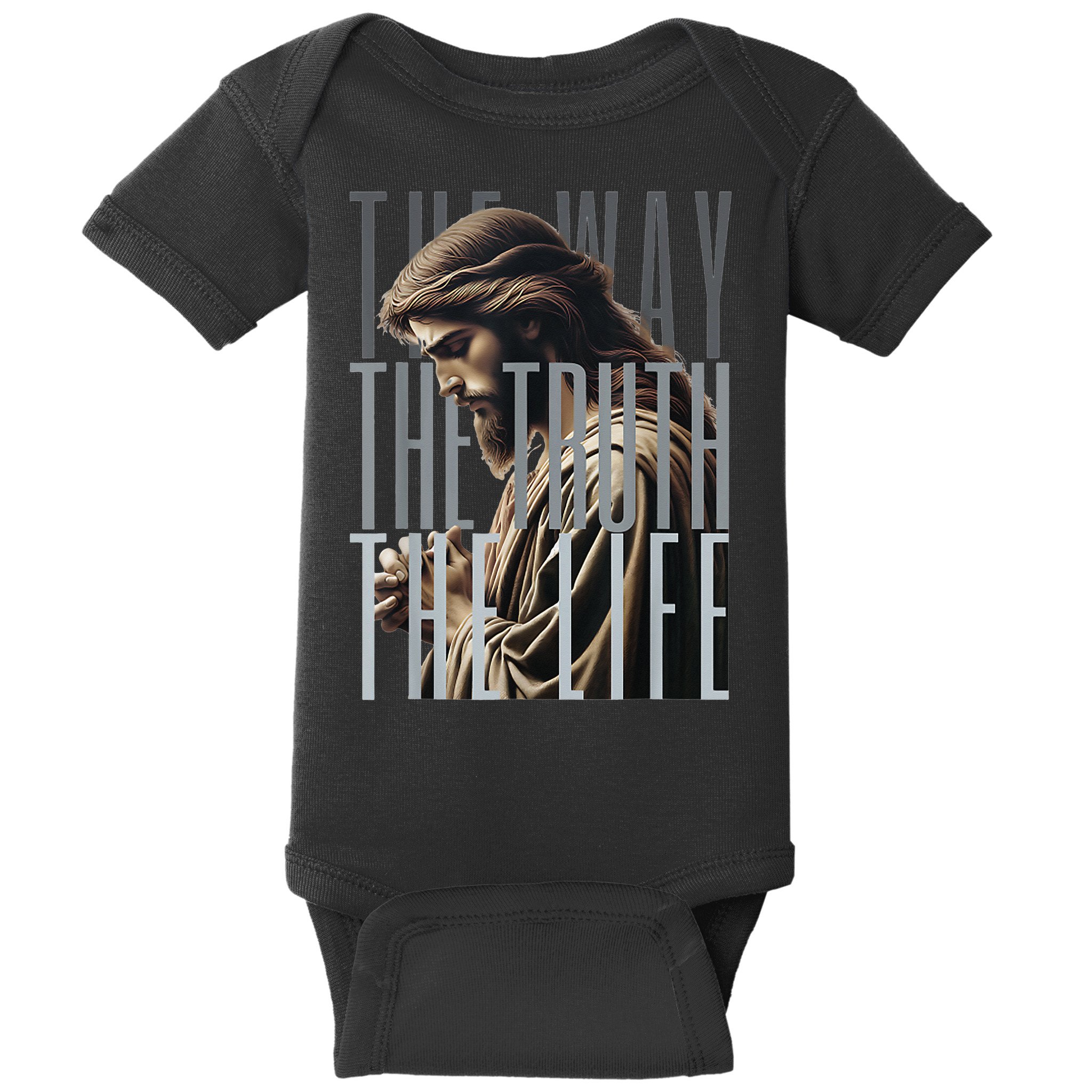 Jesus Is Way Truth And The Life Catholic Bible Quote Baby Bodysuit