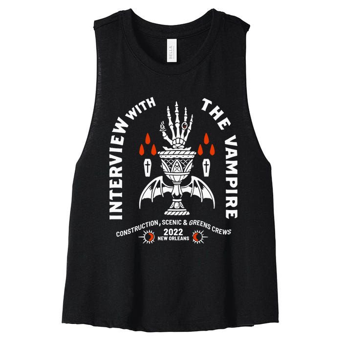 Jambramberson Interview With The Vampire Construction Scenic And Greens Crews Women's Racerback Cropped Tank