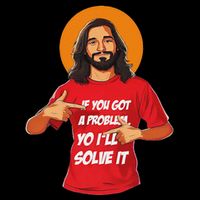 Jesus If You Got A Problem Yo ILl Solve It Drawstring Bag