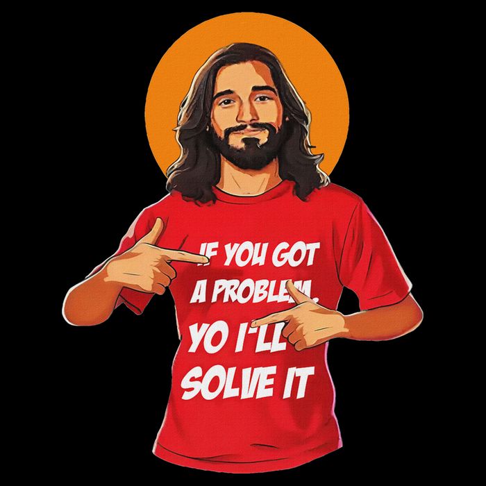 Jesus If You Got A Problem Yo ILl Solve It Drawstring Bag