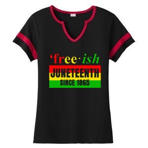 Juneteenth June 1865 Black History African American Freedom Ladies Halftime Notch Neck Tee