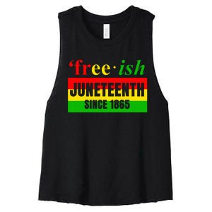 Juneteenth June 1865 Black History African American Freedom Women's Racerback Cropped Tank