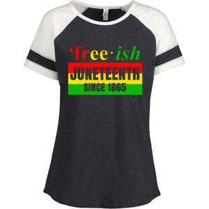 Juneteenth June 1865 Black History African American Freedom Enza Ladies Jersey Colorblock Tee