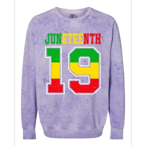 Juneteenth June 19 Black History Freedom African American Meaningful Gift Colorblast Crewneck Sweatshirt