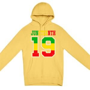 Juneteenth June 19 Black History Freedom African American Meaningful Gift Premium Pullover Hoodie