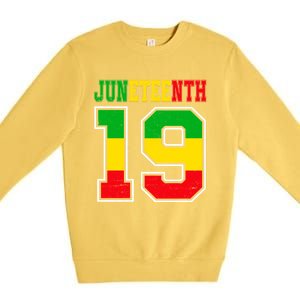 Juneteenth June 19 Black History Freedom African American Meaningful Gift Premium Crewneck Sweatshirt