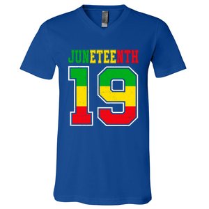 Juneteenth June 19 Black History Freedom African American Meaningful Gift V-Neck T-Shirt