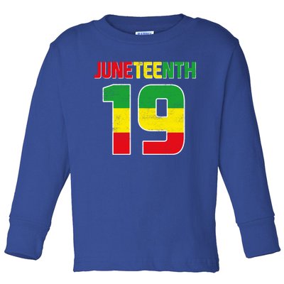 Juneteenth June 19 Melanin African American Black History Gift Toddler Long Sleeve Shirt