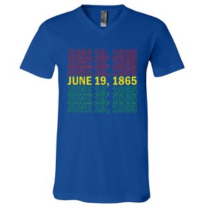 Juneteenth June 19 1865 African American Liberation Great Gift V-Neck T-Shirt