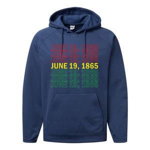 Juneteenth June 19 1865 African American Liberation Great Gift Performance Fleece Hoodie