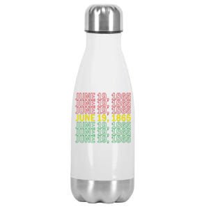 Juneteenth June 19 1865 African American Liberation Great Gift Stainless Steel Insulated Water Bottle