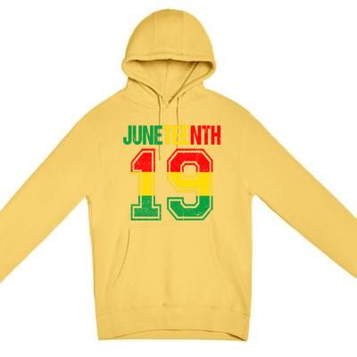 Juneteenth June 19 African Black History Month Blm Melanin Gift Premium Pullover Hoodie