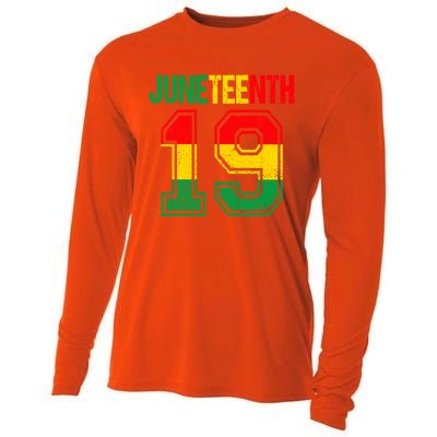 Juneteenth June 19 African Black History Month Blm Melanin Gift Cooling Performance Long Sleeve Crew