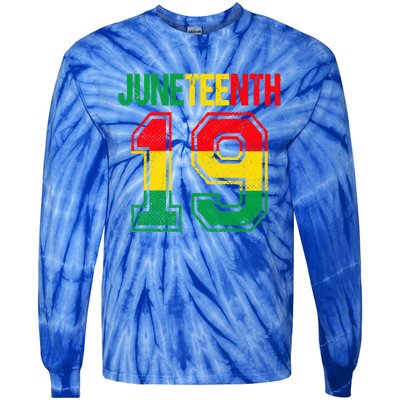 Juneteenth June 19 African Black History Month Blm Melanin Gift Tie-Dye Long Sleeve Shirt