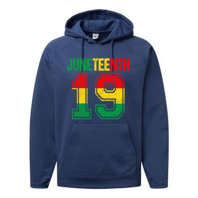 Juneteenth June 19 African Black History Month Blm Melanin Gift Performance Fleece Hoodie