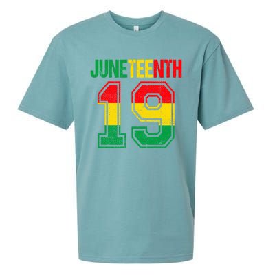 Juneteenth June 19 African Black History Month Blm Melanin Gift Sueded Cloud Jersey T-Shirt