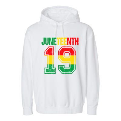 Juneteenth June 19 African Black History Month Blm Melanin Gift Garment-Dyed Fleece Hoodie