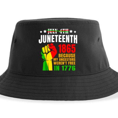 Juneteenth: June 1865 Black History African American Freedom Sustainable Bucket Hat