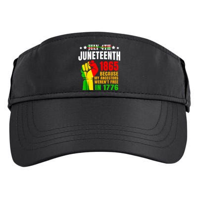 Juneteenth: June 1865 Black History African American Freedom Adult Drive Performance Visor