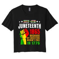 Juneteenth: June 1865 Black History African American Freedom Women's Crop Top Tee