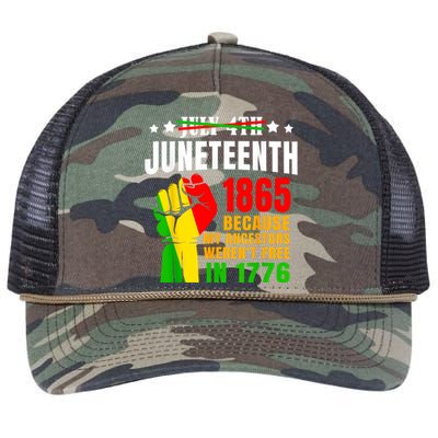 Juneteenth: June 1865 Black History African American Freedom Retro Rope Trucker Hat Cap