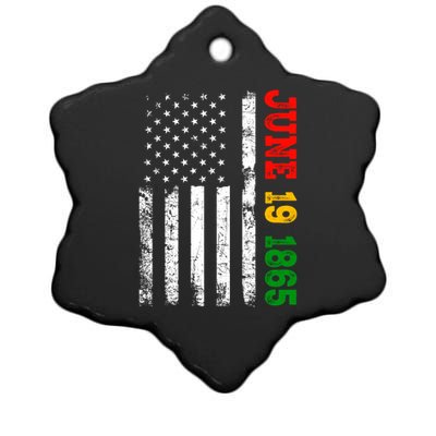 Juneteenth June 19 1865 Black History Month American Us Flag Gift Ceramic Star Ornament