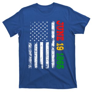 Juneteenth June 19 1865 Black History Month American Us Flag Gift T-Shirt