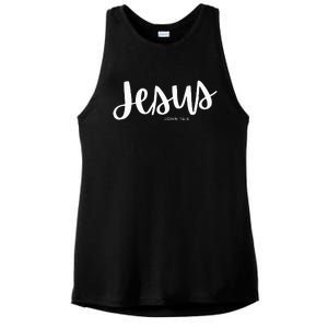 Jesus [John 146] Ladies PosiCharge Tri-Blend Wicking Tank