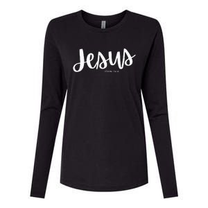 Jesus [John 146] Womens Cotton Relaxed Long Sleeve T-Shirt