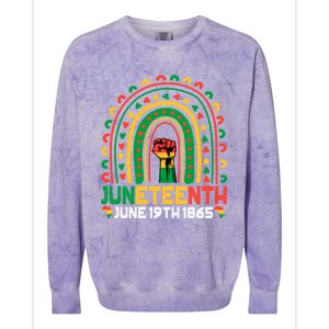 Juneteenth June 19 1865 Rainbow Blm Black History Freedom Cute Gift Colorblast Crewneck Sweatshirt