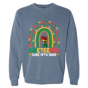 Juneteenth June 19 1865 Rainbow Blm Black History Freedom Cute Gift Garment-Dyed Sweatshirt