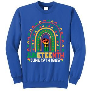 Juneteenth June 19 1865 Rainbow Blm Black History Freedom Cute Gift Sweatshirt