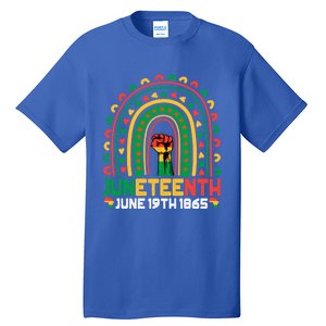 Juneteenth June 19 1865 Rainbow Blm Black History Freedom Cute Gift Tall T-Shirt