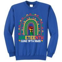 Juneteenth June 19 1865 Rainbow Blm Black History Freedom Cute Gift Tall Sweatshirt