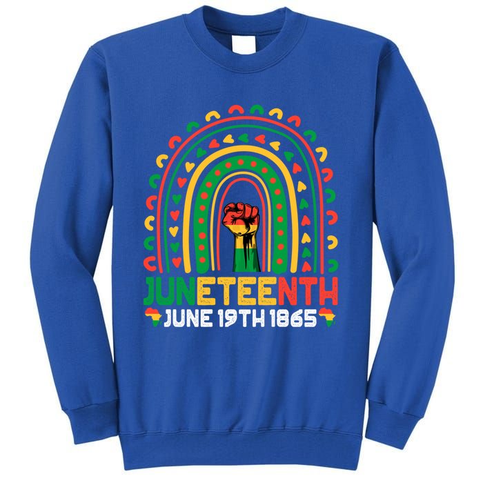 Juneteenth June 19 1865 Rainbow Blm Black History Freedom Cute Gift Tall Sweatshirt