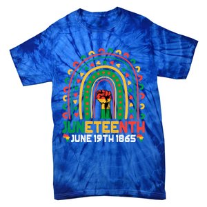 Juneteenth June 19 1865 Rainbow Blm Black History Freedom Cute Gift Tie-Dye T-Shirt