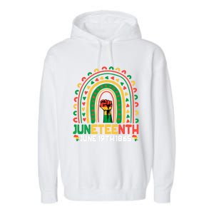 Juneteenth June 19 1865 Rainbow Blm Black History Freedom Cute Gift Garment-Dyed Fleece Hoodie