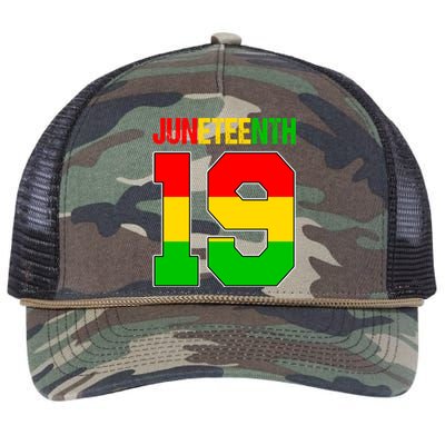 Juneteenth June 19 African American Black History Melanin Funny Gift Retro Rope Trucker Hat Cap