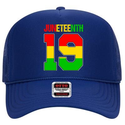 Juneteenth June 19 African American Black History Melanin Funny Gift High Crown Mesh Back Trucker Hat