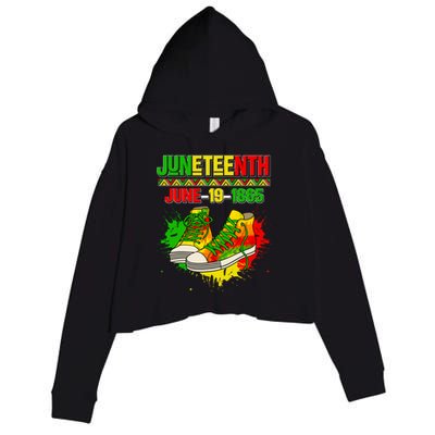 Juneteenth June 19 1865 Sneakers Black History Month African Gift Crop Fleece Hoodie