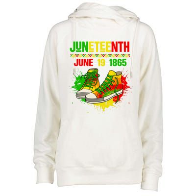 Juneteenth June 19 1865 Sneakers Black History Month African Gift Womens Funnel Neck Pullover Hood