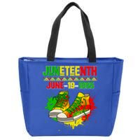 Juneteenth June 19 1865 Sneakers Black History Month African Gift Zip Tote Bag